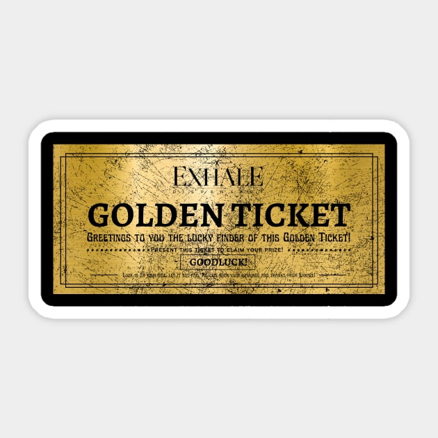 Vintage Willy Wonka Golden Ticket Sticker by Ridgway